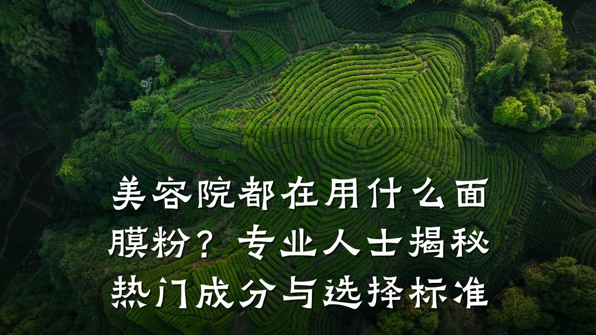 美容院都在用什么面膜粉？专业人士揭秘热门成分与选择标准