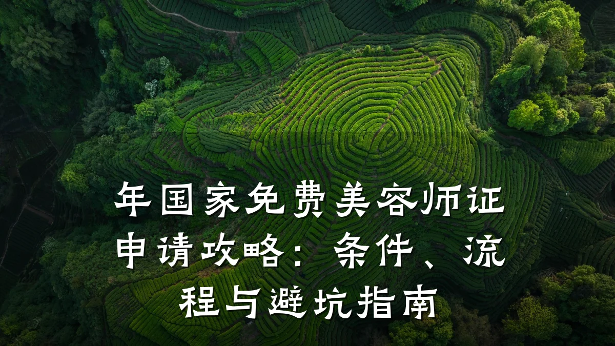 年国家免费美容师证申请攻略:条件、流程与避坑指南