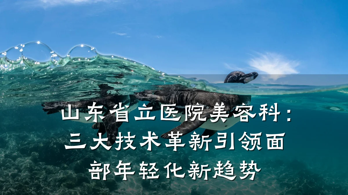 山东省立医院美容科:三大技术革新引领面部年轻化新趋势