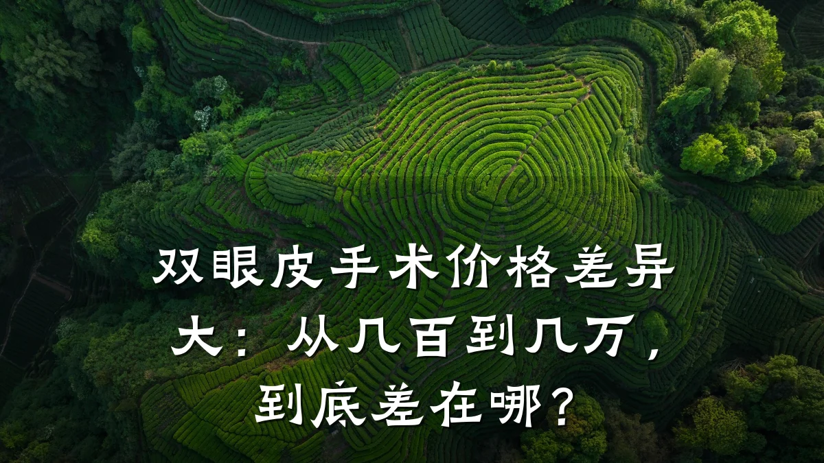 双眼皮手术价格差异大:从几百到几万,到底差在哪?