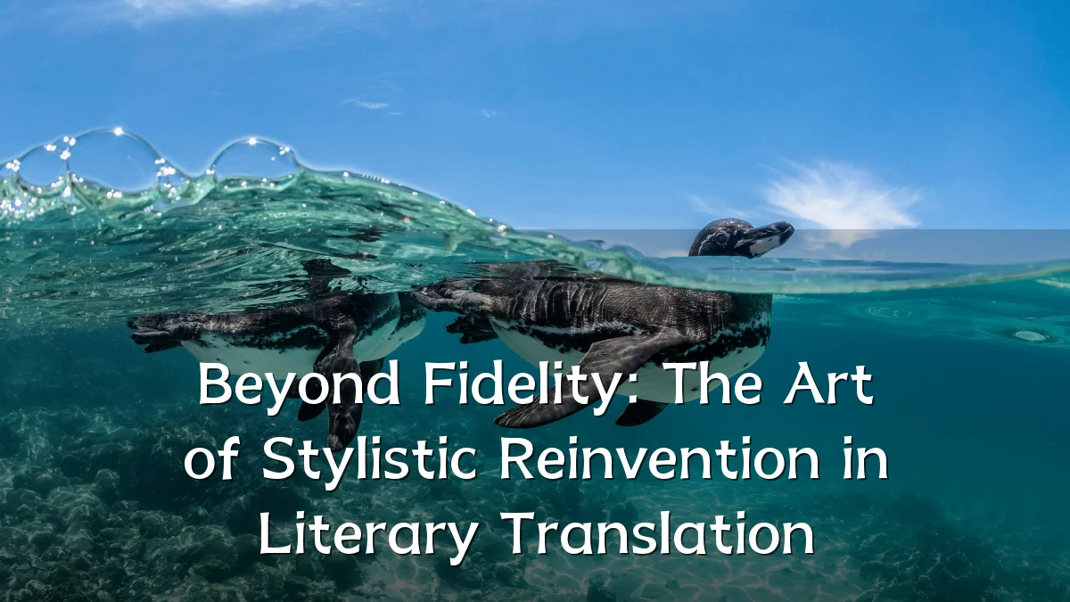 Beyond Fidelity: The Art of Stylistic Reinvention in Literary Translation