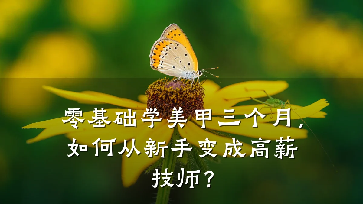 零基础学美甲三个月,如何从新手变成高薪技师?