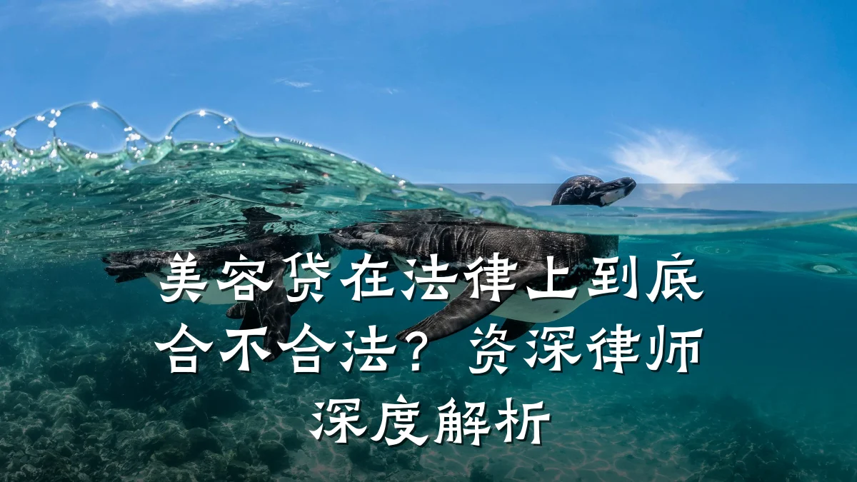 美容贷在法律上到底合不合法?资深律师深度解析