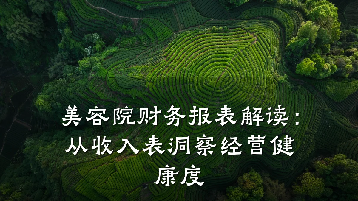 美容院财务报表解读:从收入表洞察经营健康度