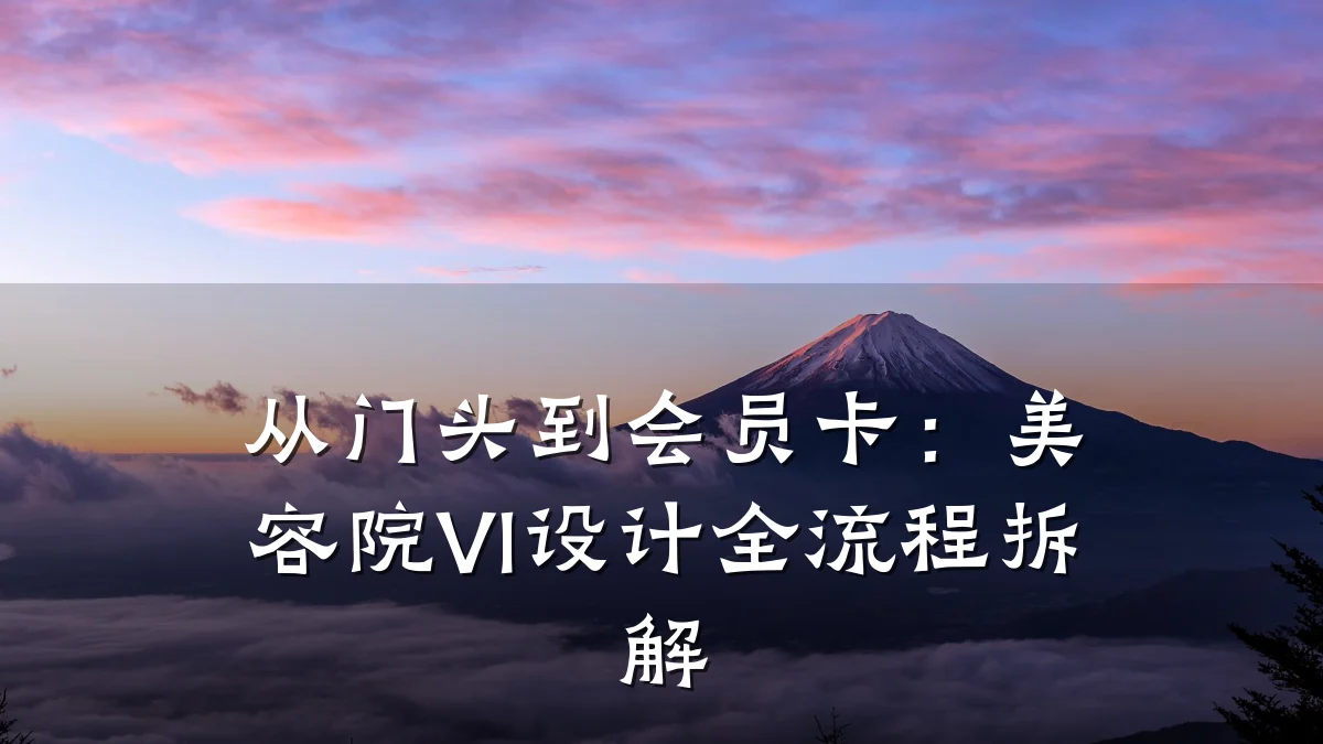 从门头到会员卡:美容院VI设计全流程拆解