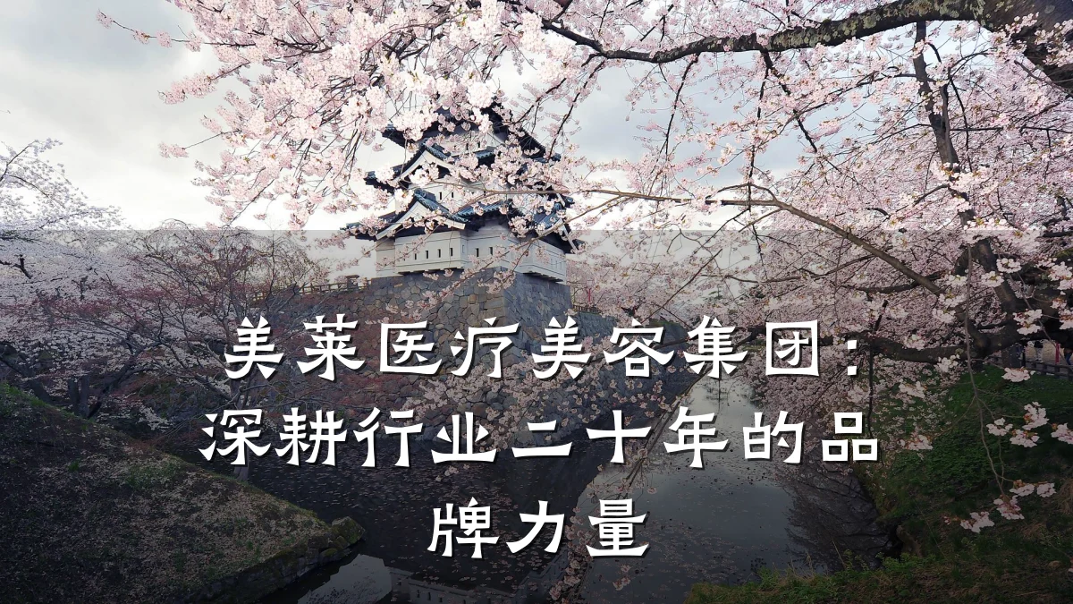 美莱医疗美容集团:深耕行业二十年的品牌力量