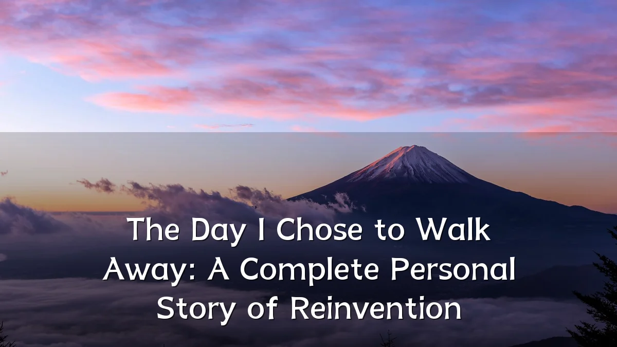 The Day I Chose to Walk Away: A Complete Personal Story of Reinvention