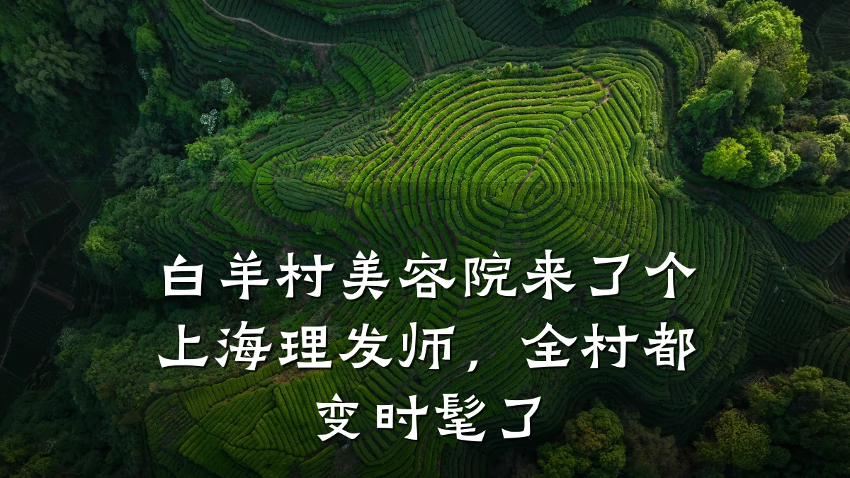 白羊村美容院来了个上海理发师,全村都变时髦了