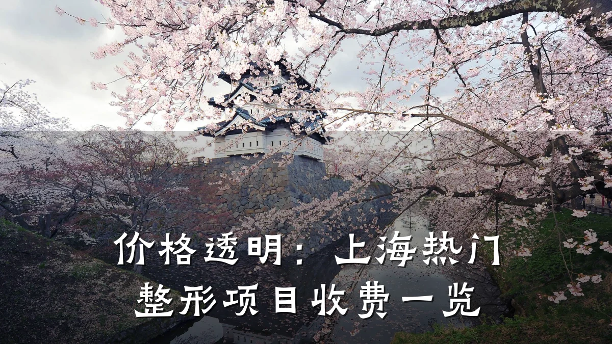 价格透明:上海热门整形项目收费一览