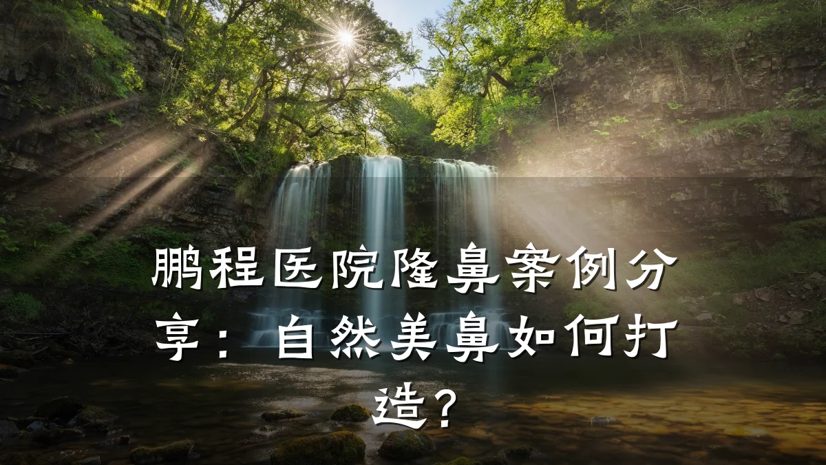 鹏程医院隆鼻案例分享:自然美鼻如何打造?
