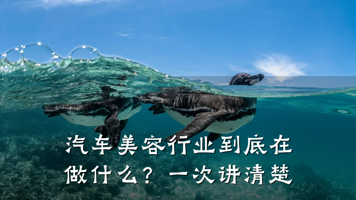 汽车美容行业到底在做什么?一次讲清楚