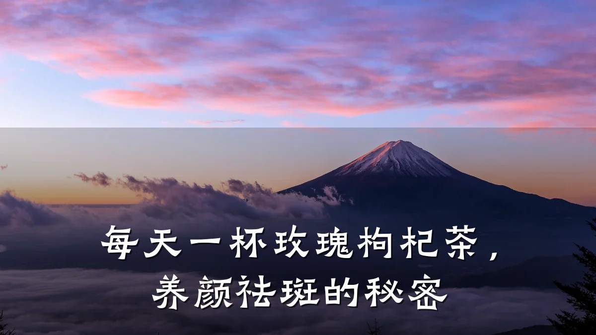 每天一杯玫瑰枸杞茶,养颜祛斑的秘密